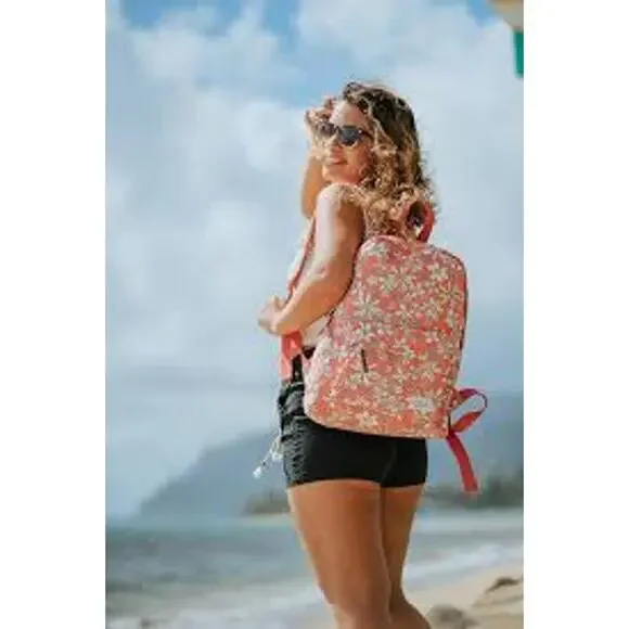 ROXY Sugar Baby Canvas Backpack in Anthracite Stripe Beach Vacation School Surf - Picture 6 of 6